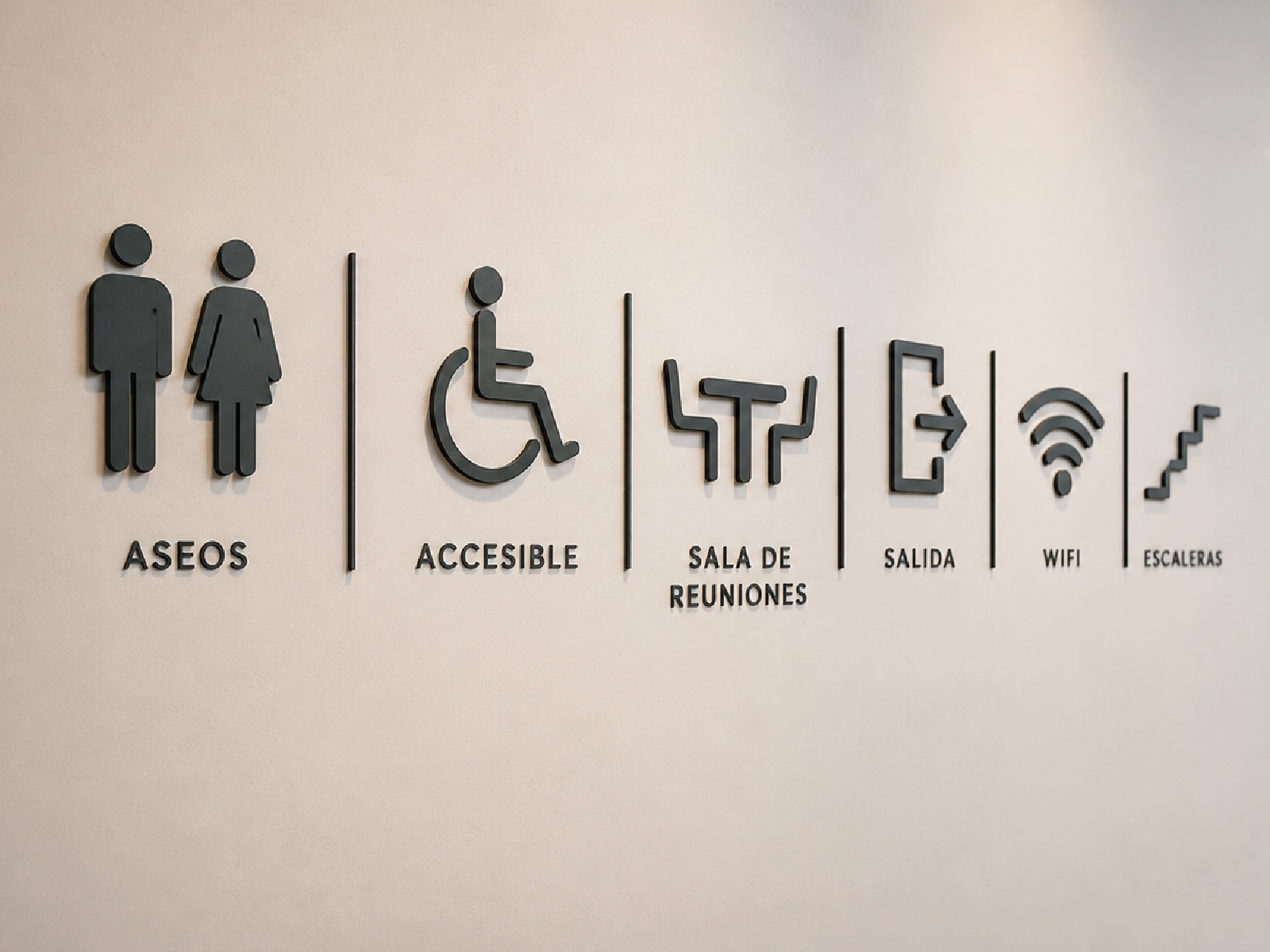 Pictogramas de señalética interior en Murcia
